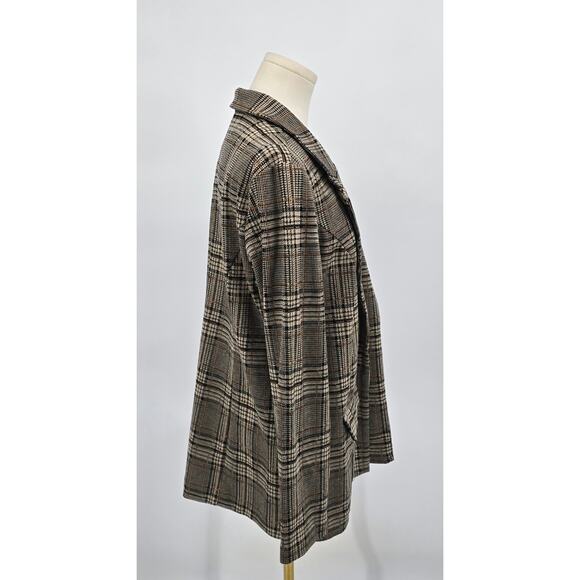 Liverpool Los Angeles Boyfriend Blazer – Tan/Black Glen Plaid - Picture 2 of 9
